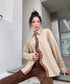 Wave Line Contrast Shirt